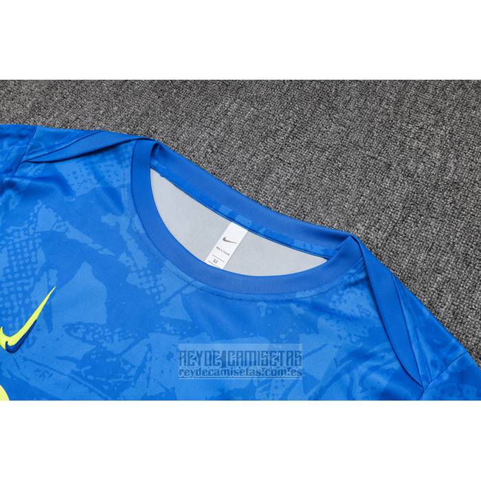 Chandal del Barcelona Manga Corta 2024-2025 Azul - Pantalon Corto